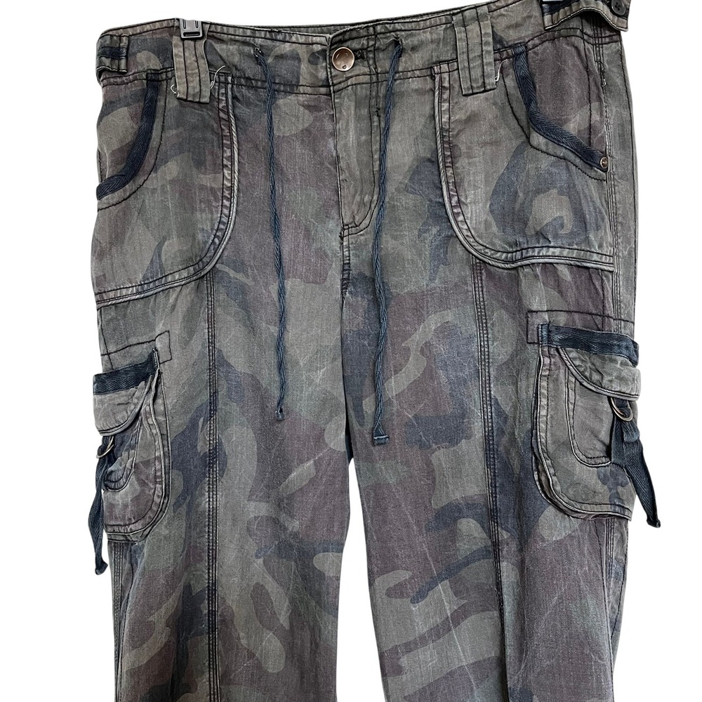 Anthropologie Marrakech Womens 29 Camo‎ Cargo Pants Cinch Hem Utility Gorpcore